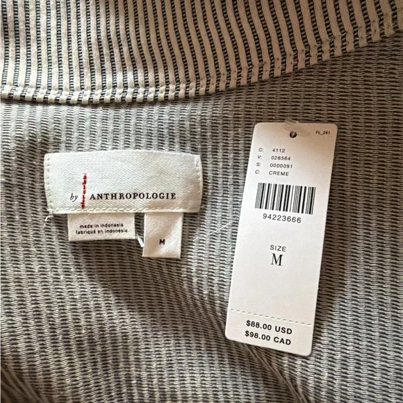 Anthropologie Striped Beige Women's Sweater - Picture 4 of 5